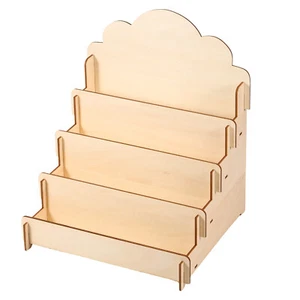 Wood Card Display Stand 4 Layer Greeting Card Display Stand Wood Card Display ☣ - Picture 1 of 8