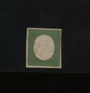 Sardegna 1854 III Emissione 5c. verde giallo linguellato ristampa Usigli N1384 - Foto 1 di 3