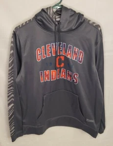 Majestic Cleveland Indians Herren grau Pullover Hoodie Zubaz Größe Medium - Bild 1 von 6