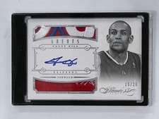 2012-13 Flawless Greats Dual Patch Auto Grant Hill /20 Graded Clippers