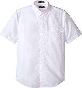 Boys Girls White Broadcloth Shirt E9005 French Toast Short Sleeve Size 4 to 20 - Picture 1 of 2