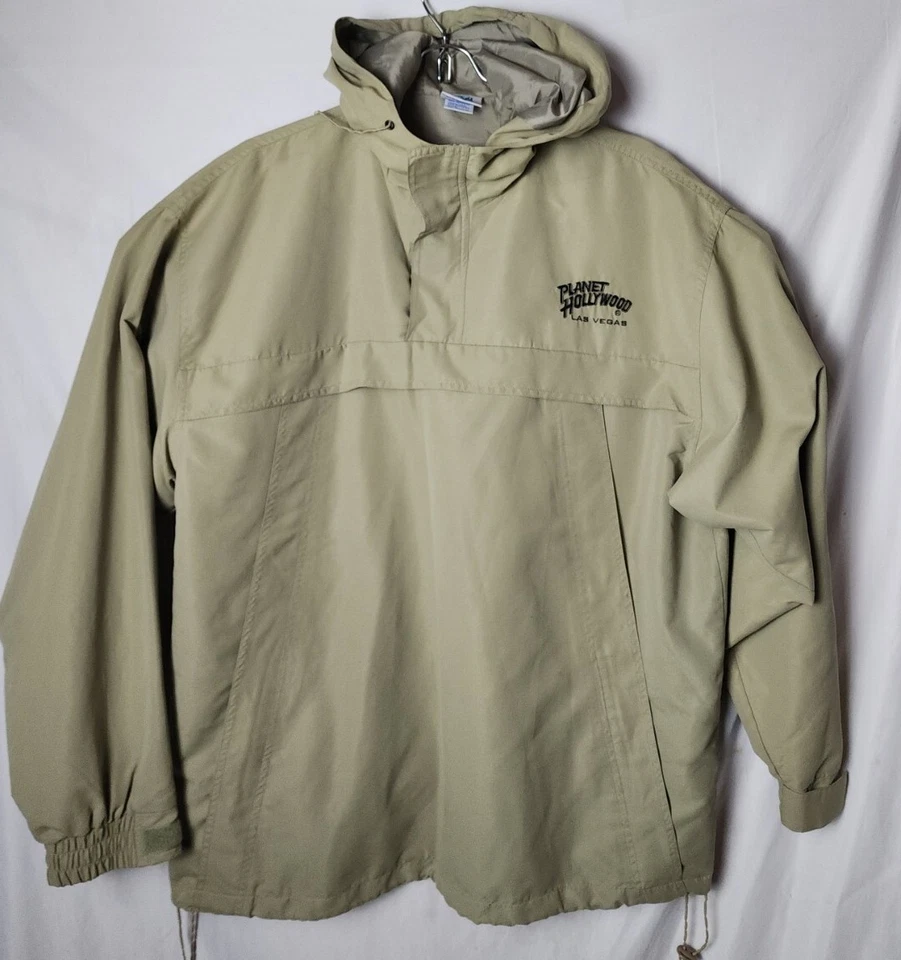 Planet Hollywood Las Vegas Men XL Hood Zip Pull Over Windbreaker Jacket - Image 1 of 4