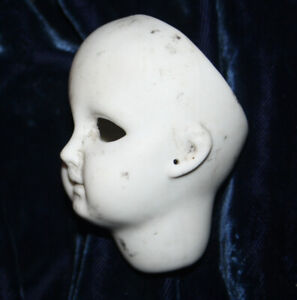 Antique early bisque porcelain doll head marked W D 1 ? Size see PHOTOS 