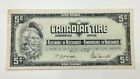 1974 Canadian Tire 5 cents en circulation billet CTC barre d'essence bonus en espèces E132