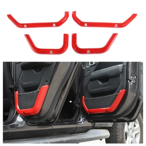 Bisel de cubierta de bolsillo de red de puerta 4 piezas para Jeep Wrangler JL 2018+ rojo - Imagen 1 de 6