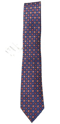 Perry Ellis Red Blue Geometric Print Mens Tie NWT - Image 1 of 4
