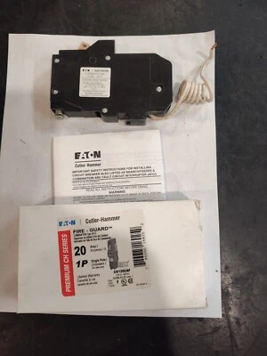Eaton Cutler Hammer Protector contra incendios 20 Amp Interruptor AFCI de un solo polo CH120CAF NUEVO Foto 1 de 4