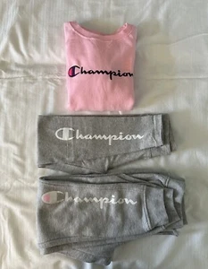 Champion Sweater Sweatpants Leggings Girls Medium Lot of 3 - Picture 1 of 13