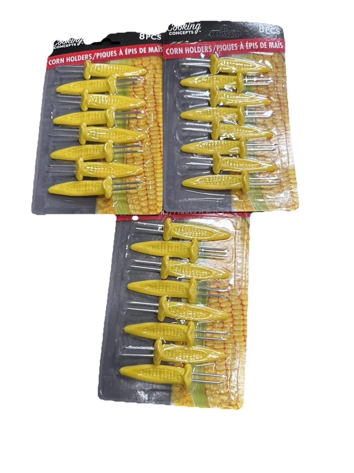 vintage corn on the cob holders Cooking Concepts 3 Packs x8 (24) Holders Bx 3 - Image 1 of 1