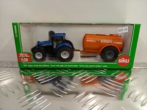 Siku 1945 New Holland Tractor With Single Axle Vacuum Tanker Toy BRAND NEW