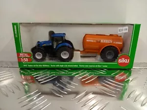 Siku 1945 New Holland Tractor With Single Axle Vacuum Tanker Toy BRAND NEW - Picture 1 of 1