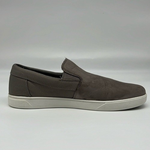 Timberland A25PZ Groveton scarpe slip on da uomo in pelle nabuk grigia taglia 10 5