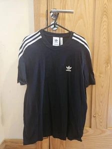 ADIDAS Mens Graphic T-Shirt Top SMALL Black - Picture 1 of 2