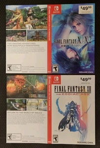 Nintendo Switch Gamestop Case Cover Art- Final Fantasy XII Zodiac Age, X/X2 HD - Picture 1 of 4