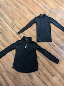 Under Armour Kids Long Sleeve Black Thin Thermals - Picture 1 of 5