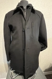 CHAPS SZ 38R Men’s Black Wool Blend Winter Coat Jacket  - Picture 1 of 13