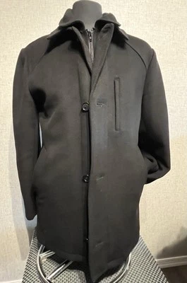 CHAPS SZ 38R Men’s Black Wool Blend Winter Coat Jacket  - Image 1 of 4