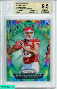 Panini Prizm Illumination Patrick Mahomes II 2017 #3 verde BGS 9,5 RC novato - Imagen 1 de 3