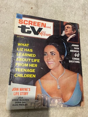 Rare Vintage 1970 October SCREEN AND TV ALBUM MAGAZINE Elizabeth Taylor Cover - Image 1 of 2