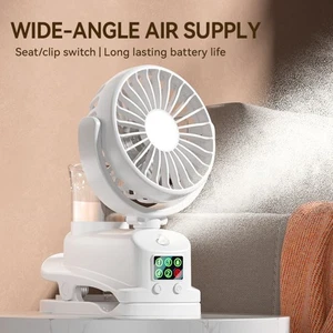 Mini Clip on Fan with 4 Speed Control 360 Degree Adjustable for Everyday Use - Bild 1 von 14