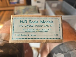 H-D Scale Models HO 40' Wood Box Car  NIB Boston & MAINE  - Picture 1 of 4