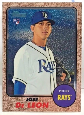 Jose De Leon 2017 Topps Heritage High Number Chrome RC #'d/999 - TAMPA BAY RAYS - Image 1 of 2