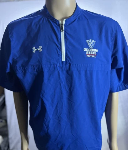 Georgia State Panthers T-Shirt Mens Blue Short Sleeve Size Large Under Armour Cover