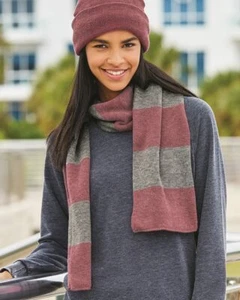 Sportsman Rugby Striped Knit Scarf College Football Team Sports Colors SP02 - Picture 1 of 17