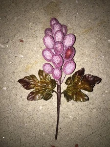 Sugared Purple  Grapes  9-3/4" Pick - Picture 1 of 6