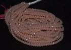 Rose Quartz Hydro Gemstone 4-4.5 Mm Rondelle Faceted Beads 18" Loose Strand Wq13