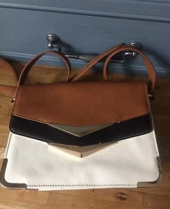 ALDO ivory/brown faux leather bag - Picture 1 of 4