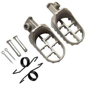 Silver Footrest Foot Peg Pedal For XR50R CRF50/70/80 CRF100F TW200 Dirt Pit Bike - Foto 1 di 13
