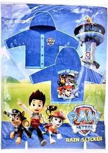 Paw Patrol Rain Slicker,Hood,Ruff & Puff Rescue,Blue,100%Vinyl,Snaps,Medium 4/5, - Picture 1 of 2