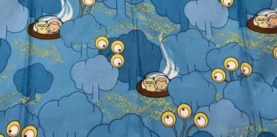 Cottons Fabric MARTY GOES TO MARS 1/2 Yard Space Ship Martians Kids Aliens - Image 1 of 4