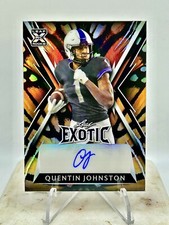 2023 Leaf Exotic Quentin Johnston RC AUTO BUTTERFLY PARALLEL 3/3 #BA-QJ1