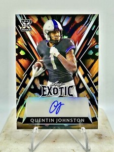 2023 Leaf Exotic Quentin Johnston RC AUTO BUTTERFLY PARALLEL 3/3 #BA-QJ1