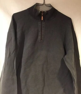 Tommy Bahama langärmliges Herren-Sweatshirt verwaschen olivbraun 1/4-Reißverschluss Größe Medium - Bild 1 von 6