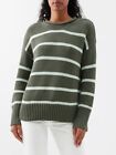 La Ligne Marina Army/Mint Oversized Cotton Roll Neck Sweater 2XL XXL