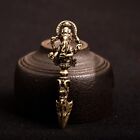 Seltene & Vintage Attraktive Mini Messing Buddha Figur Miniatur Amulett Ornament