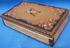 VTG  HAND  CARVED & PAINT COLLECTIBLES LARGE CIGARETTES WOOD STORAGE