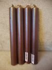 4x Candles Brown Solid Colour Straight Dinner - 180 mm Non Drip Spells 8 hrs