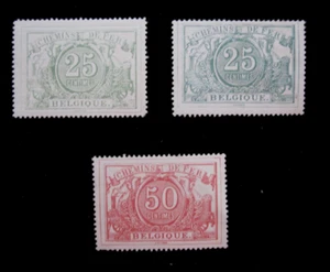 BELGIUM - SCOTT# Q10,Q10A,Q11 - MH - CAT VAL $207.50 - Picture 1 of 2