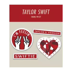 Taylor Swift Mosaic Broken Hearts pin set Red Taylor's Version merch - Picture 1 of 3