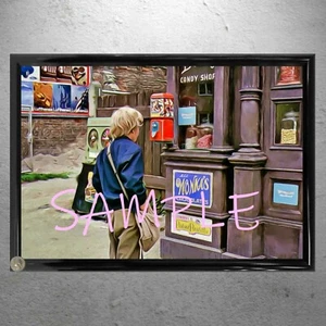 Willy Wonka - Charlie - Bill's Candy (Hombre) Shop - Póster de obras de arte enmarcadas - Imagen 1 de 2