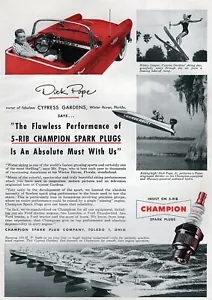 1955 Champion Zündkerzen Dick Pope Winter Haven Florida Original Print Ad - Bild 1 von 1
