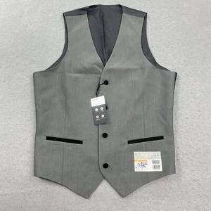 Alfani Suit Vest Mens Small Gray Slim Fit Stretch Breathable Travel Ready - Picture 1 of 7
