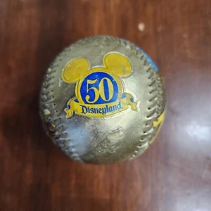 Disneyland 50th Anniversary Gold Baseball, Mickey, Goofy, Daffy, Pluto. - Bild 1 von 8