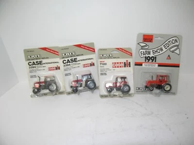 1/64 FARM SHOW TRACTORS: ONE A-C 8010 & THREE CASE IH NIP 1986-91 - Image 1 of 2