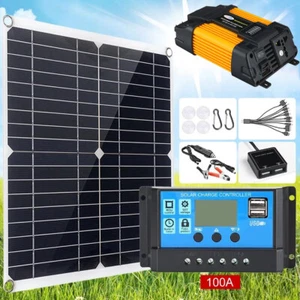 6000W Solar Panel Kit Power Inverter Solar Generator Home Off-Grid Solar System - Picture 1 of 27