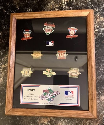 1987 League Championship Playoff Edition/World Series 9 Pin Set  Peter David - Image 1 of 4